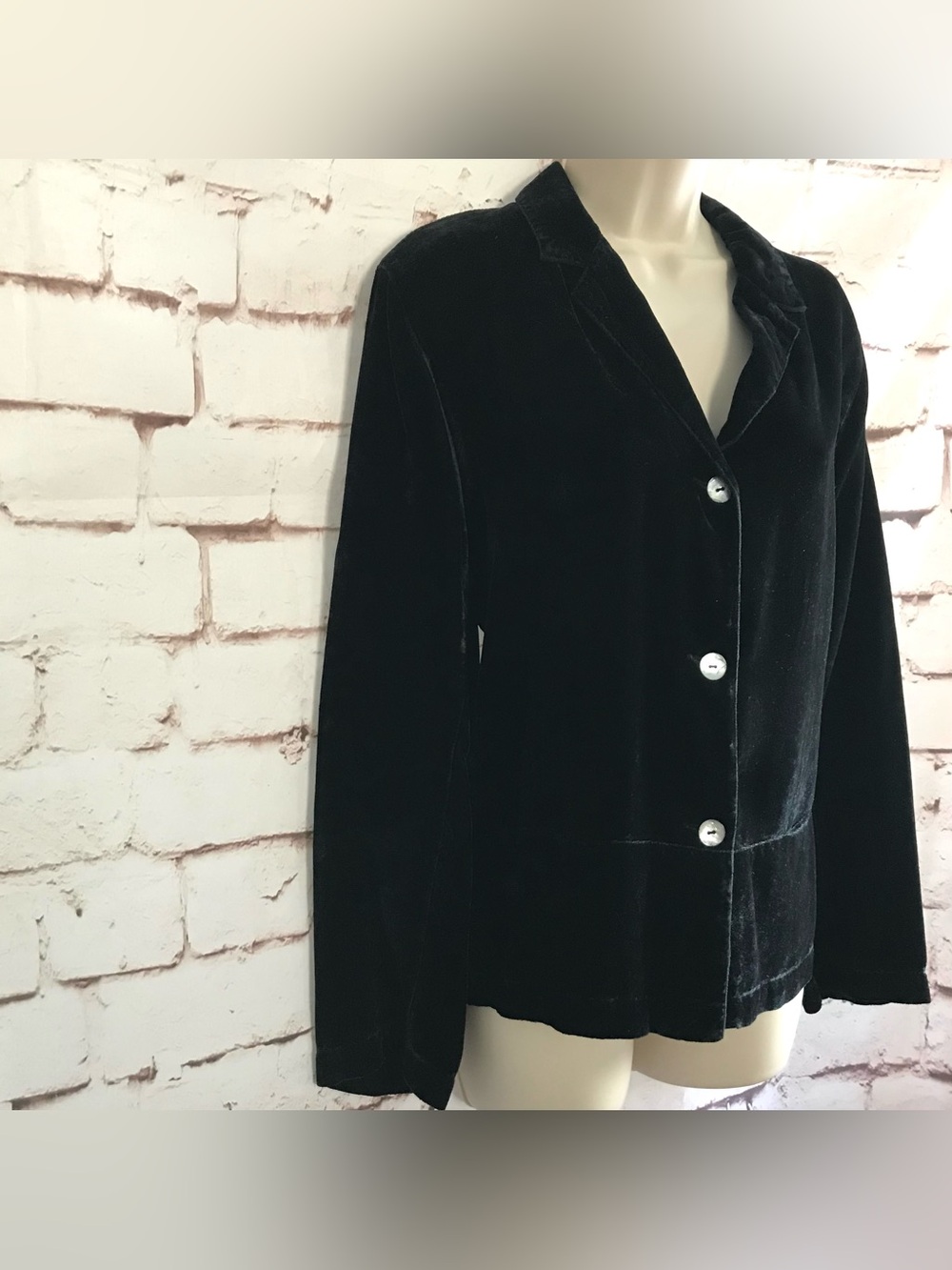 JOHN PAUL RICHARD M Uniform Vintage Black Velvet Blazer Jacket Size Medium - Picture 15 of 16